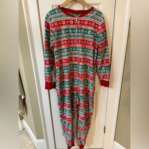 Christmas Fleece Onesie Family Pajamas Youth Large 14/16 Kids